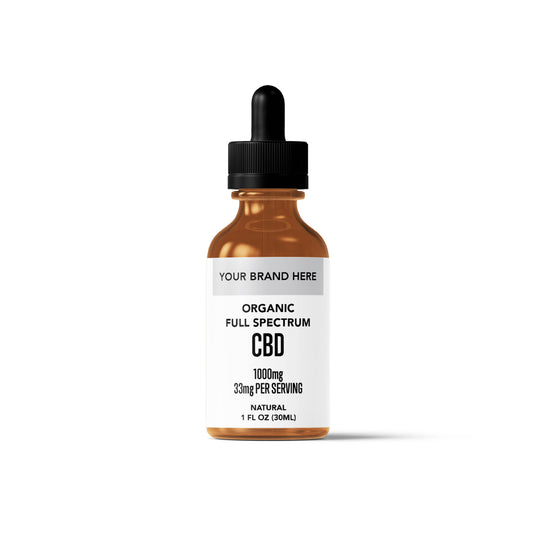 White-Label 1,000mg Organic Certified Full Spectrum CBD Tincture