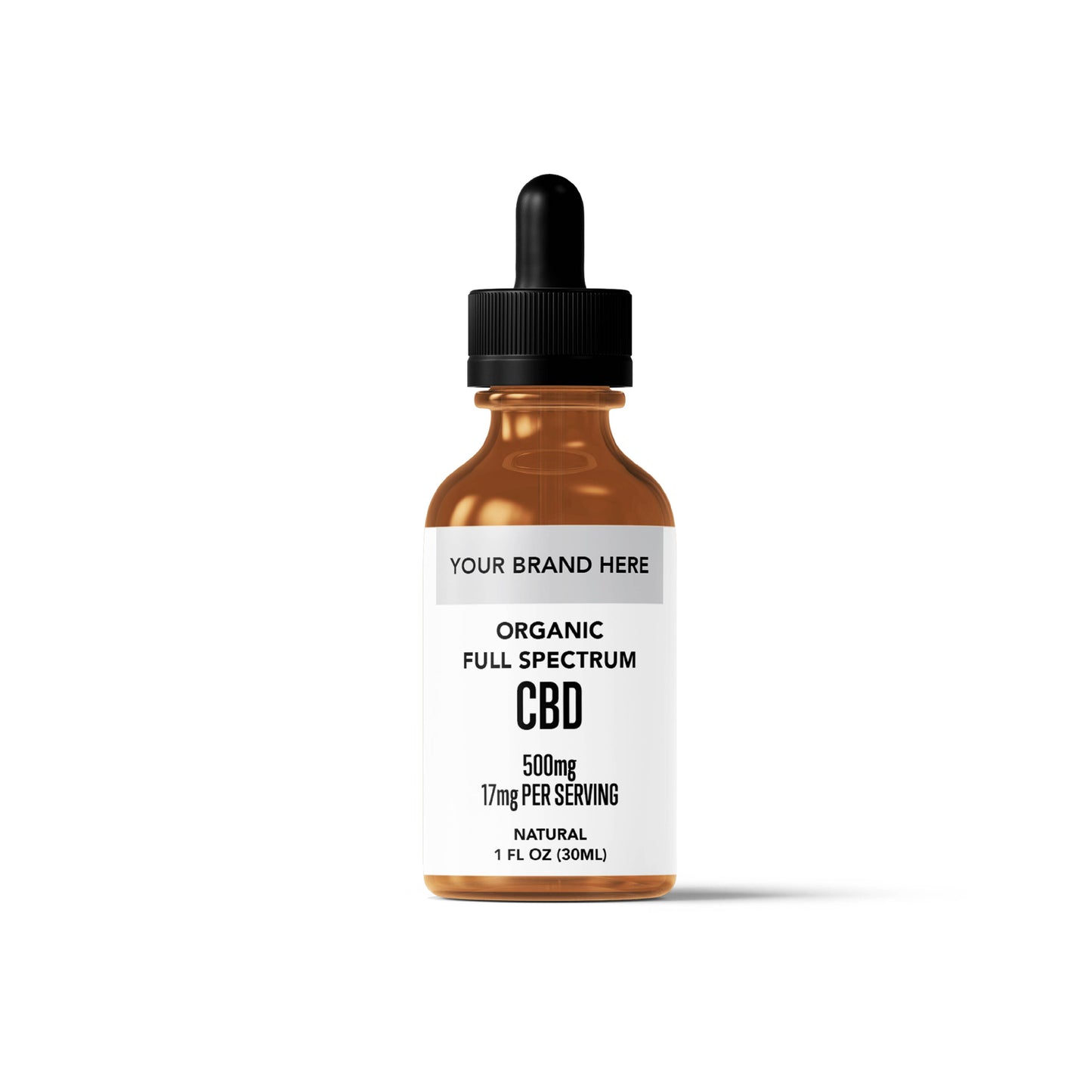 White-Label 500mg Organic Certified Full Spectrum CBD Tincture for Pet or Humans