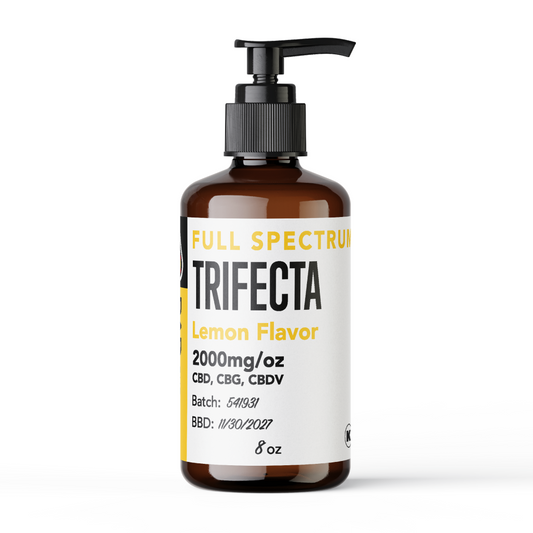 Bulk 2000mg Trifecta Tincture-CBD/CBG/CBDV Full Spectrum Tincture Lemon Flavor