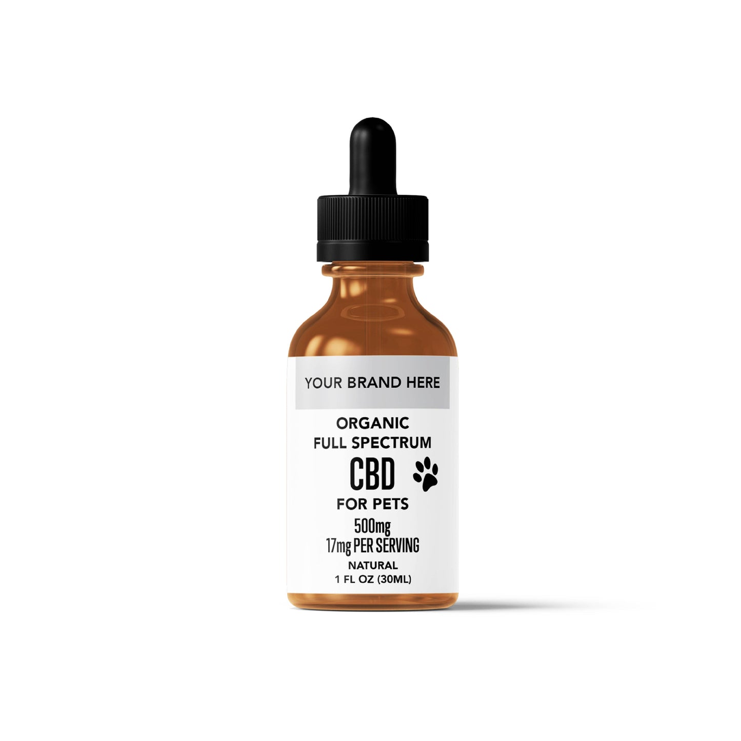 White-Label 500mg Organic Certified Full Spectrum CBD Tincture for Pet or Humans