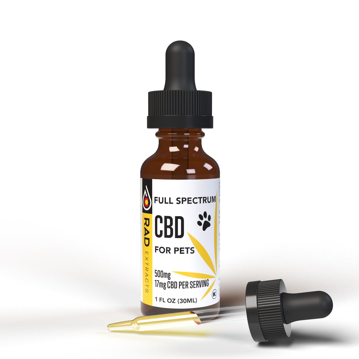 500 mg Organic Certified Full Spectrum CBD Pet Tincture