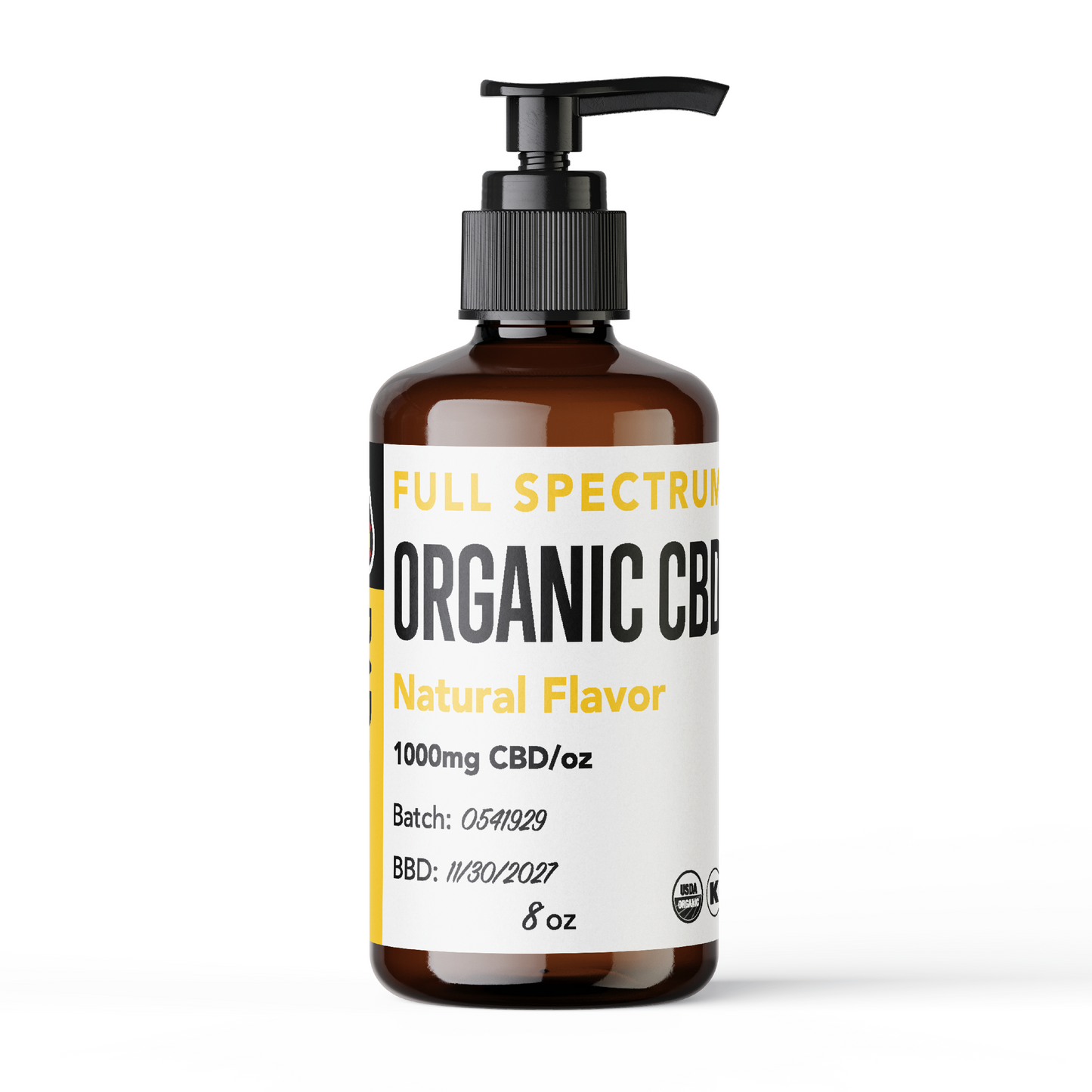 Bulk 1000mg/oz Organic Certified Full Spectrum CBD Bulk Tincture Blend