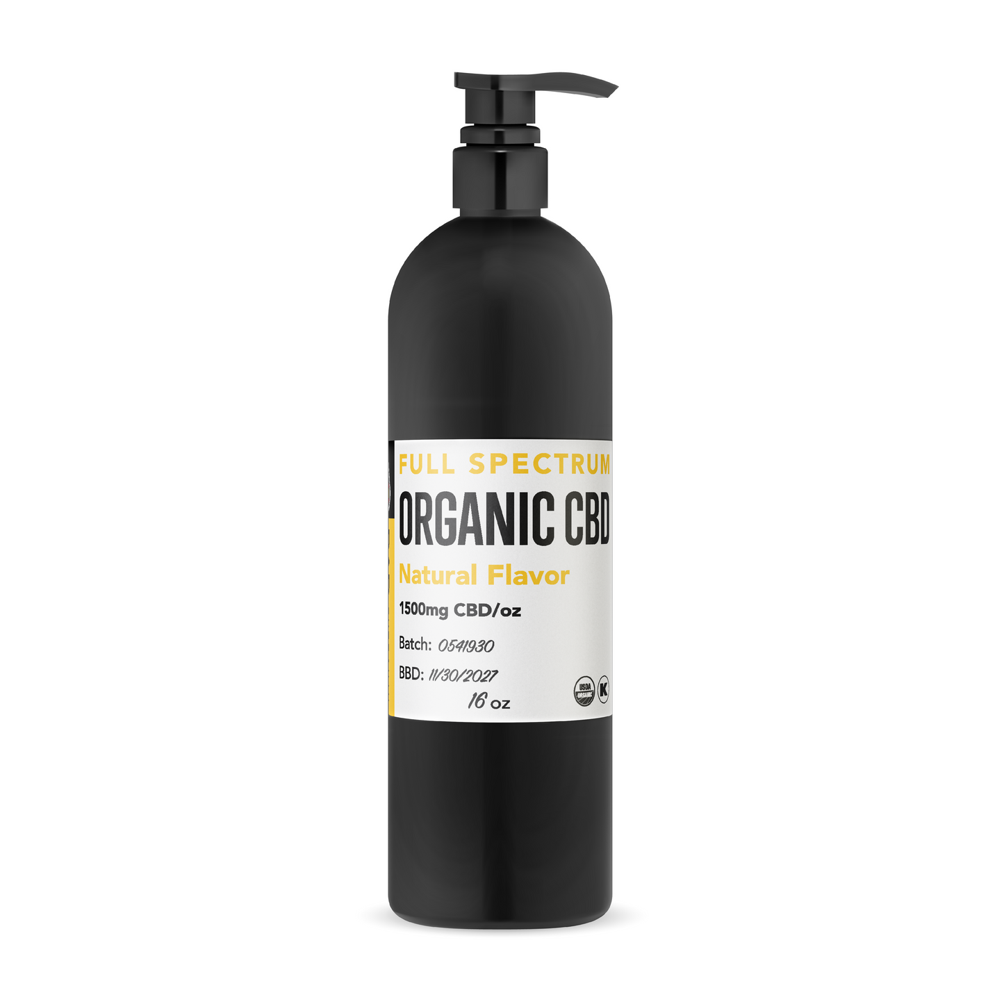 Bulk 1,500mg/oz Organic Certified Full Spectrum CBD Tincture Blend