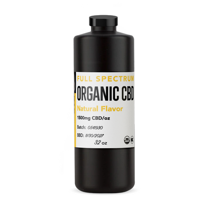 Bulk 1,500mg/oz Organic Certified Full Spectrum CBD Tincture Blend