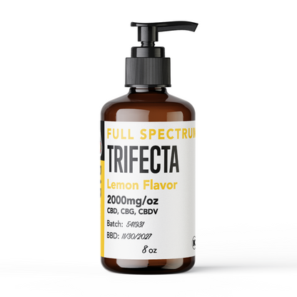 Bulk 2000mg Trifecta Tincture-CBD/CBG/CBDV Full Spectrum Tincture Lemon Flavor