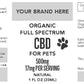 White-Label 500mg Organic Certified Full Spectrum CBD Tincture for Pet or Humans